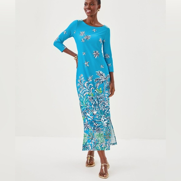 LILLY PULITZER  UPF 50+ ChillyLilly Seralina Maxi Dress⭐️ - Picture 2 of 16